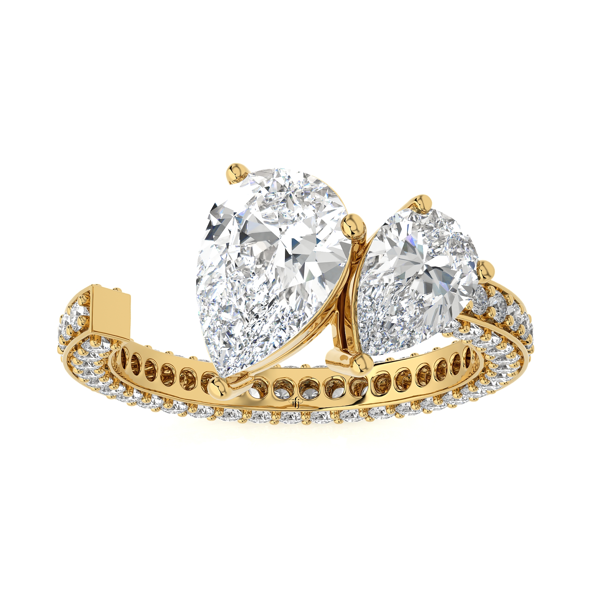 The _Toi et Moi_ Pear Diamond Ring G 1