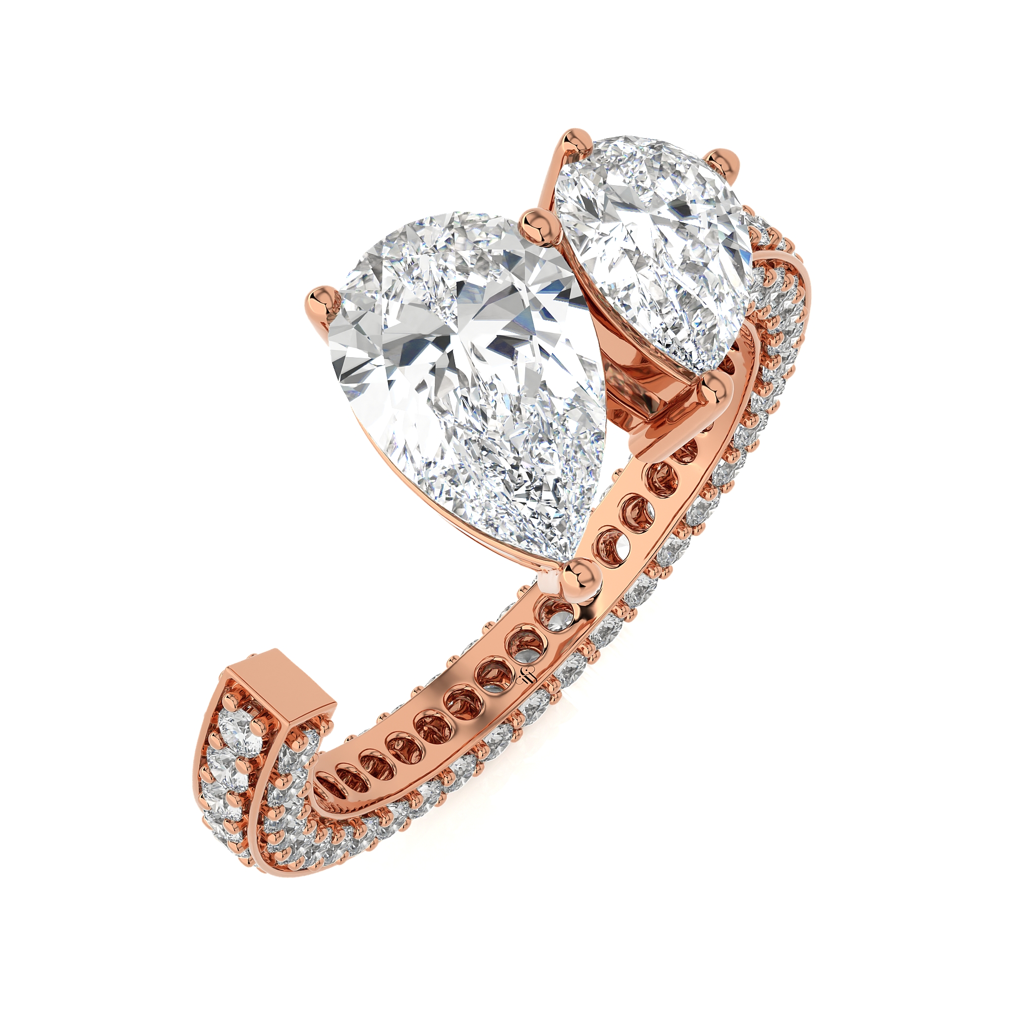 The _Toi et Moi_ Pear Diamond Ring RG 4